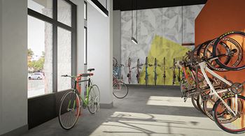 Bicycle Station at Link Apartments Innovation Quarter, North Carolina